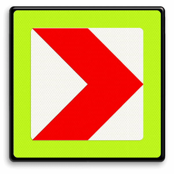 Verkeersbord RVV BB12rf - fluor rand