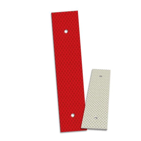 Reflector aluminium 40x180x2mm incl. gaten - reflecterend klasse 3