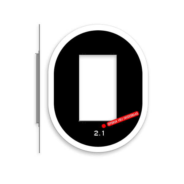 Achtergrondschild 2 lichts verkeerslicht (VKL)