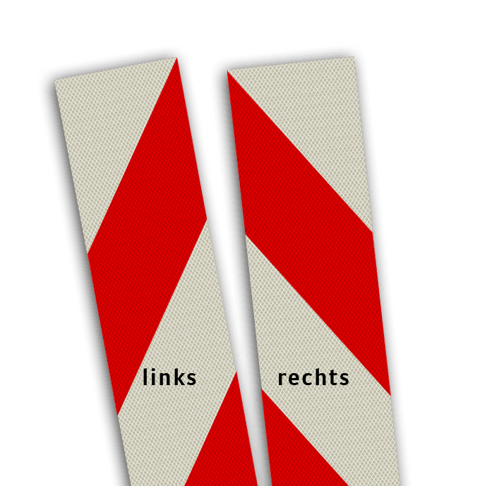 Vlak AluPanel Kaderrand voor Actieraam 300mm breed rood/wit