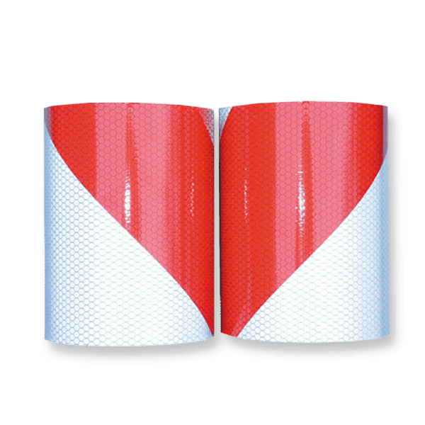 Markeringstape reflecterend klasse 2 - rol 45.7 meter - 282mm - links/rechts