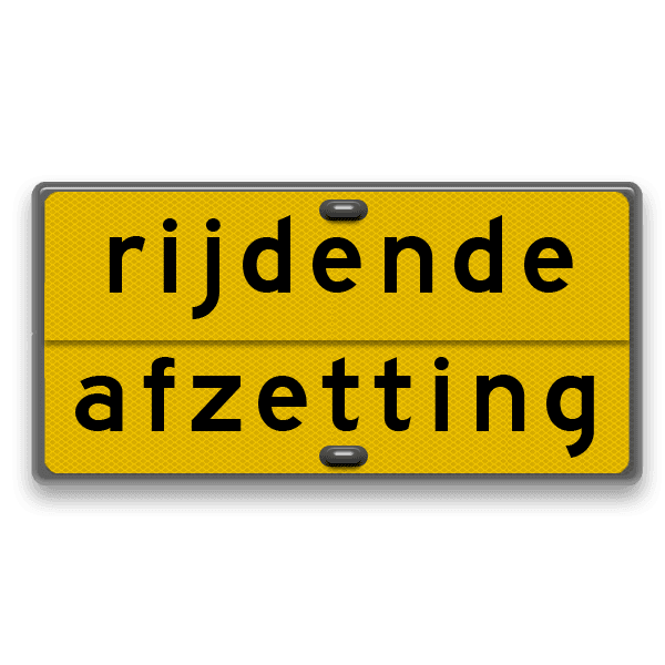 Klapbord geel/zwart 1180x600mm met grijsstand - rijdende afzetting