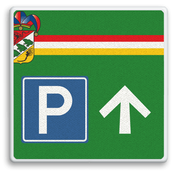 Parkeerbord in huisstijl van bedrijf of vereniging