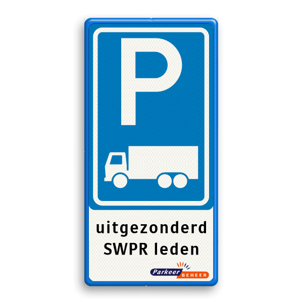 Verkeersbord RVV E08c - 3txt - logo