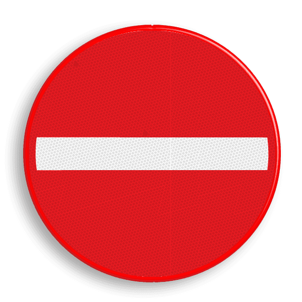 Verkeersbord RVV C1 inrijverbod - BELGIË