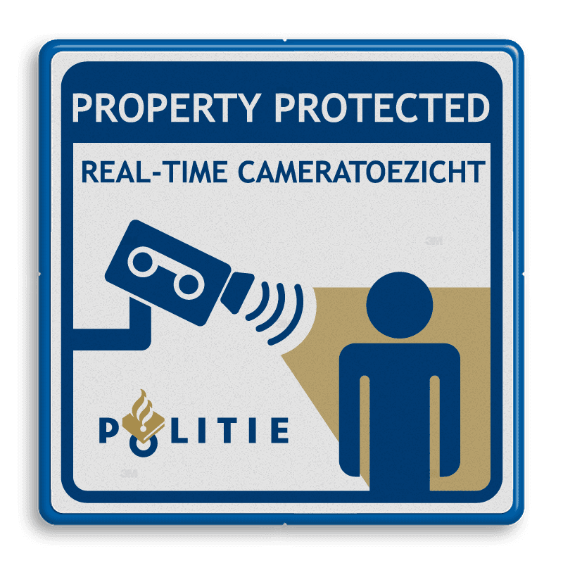 Verkeersbord Cameratoezicht | persoon | POLITIE