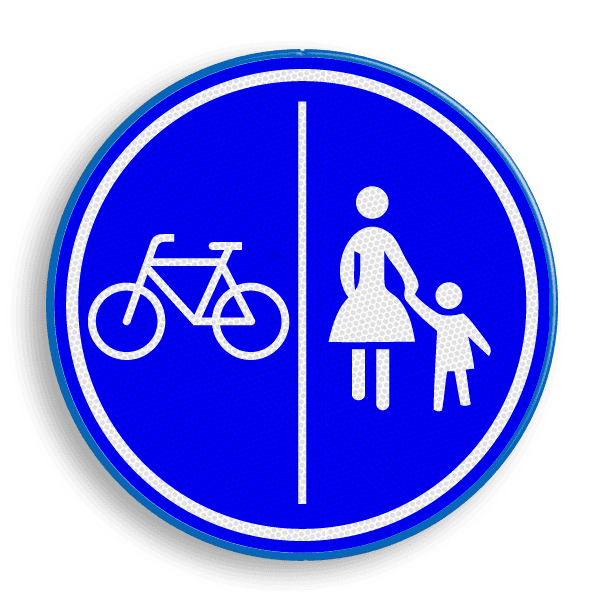 Verkeersbord gecombineerd fiets / voetpad | Duitse uitvoering