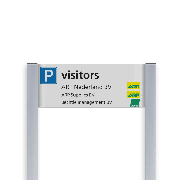 Parkeerbord ALUMINIUM unit - 1500mm, LOGO full-colour