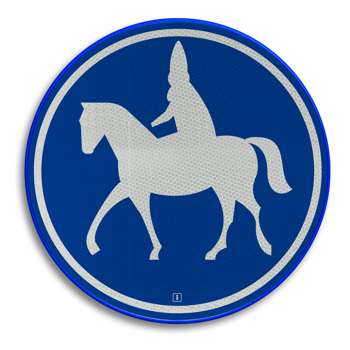 Rond blauw verkeersbord Sinterklaas op Amerigo
