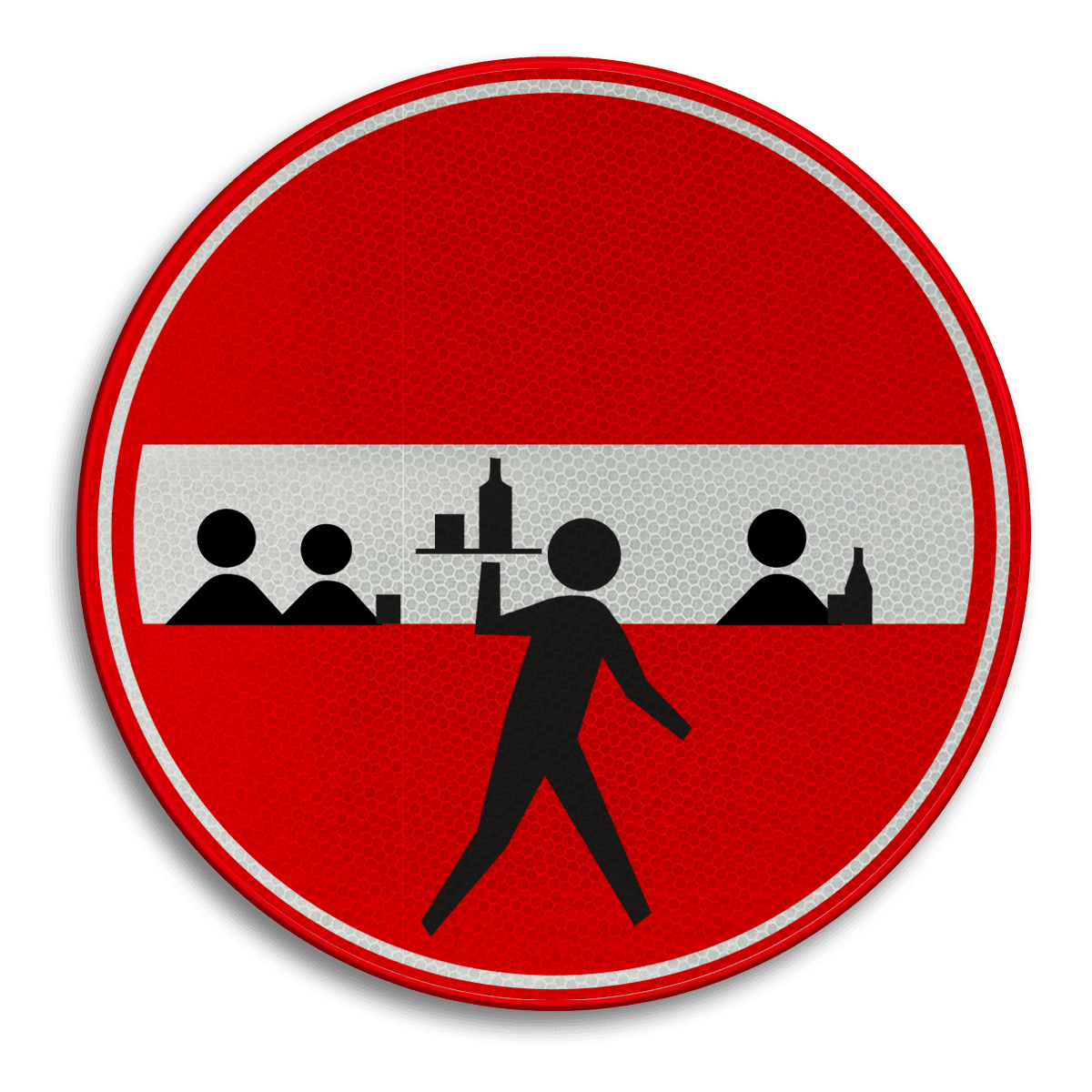 Verkeersbord biertje bestellen?