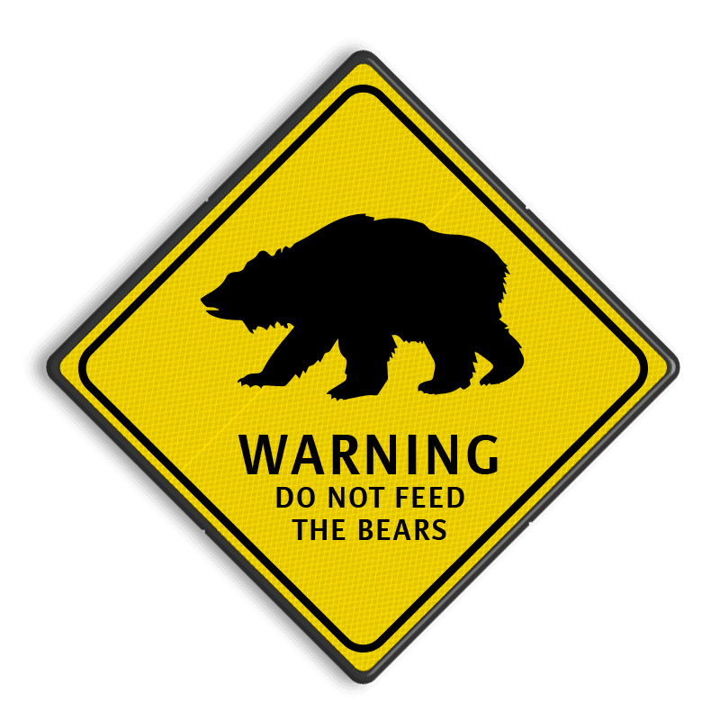 Verkeersbord Australië - BEARS