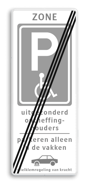 Verkeersbord  einde zone - E06 - 5txt - wkr