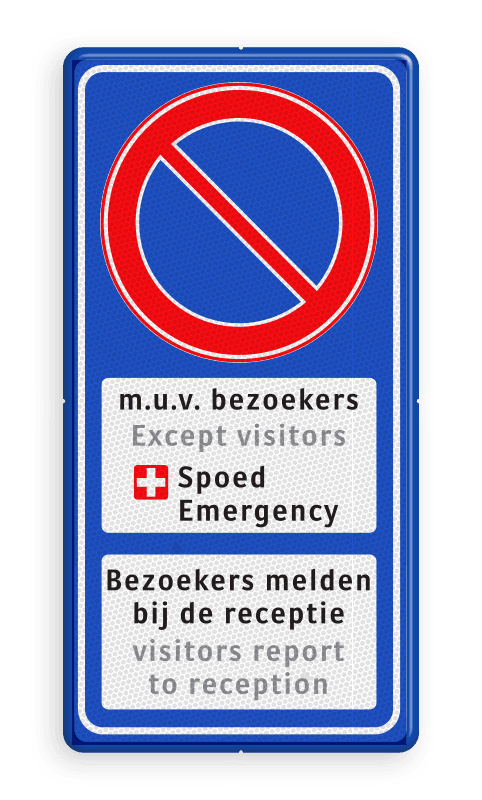 Verkeersbord E01 - 2 tekstvlakken