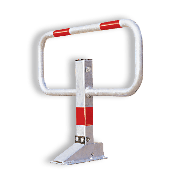 Antiparkeerbeugel IB32 570x780x70mm verzinkt, NEERKLAPBAAR - bodemmontage