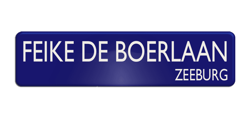 Straatnaambord ALU-DOR  800x200x28mm - 1r - type Amsterdam