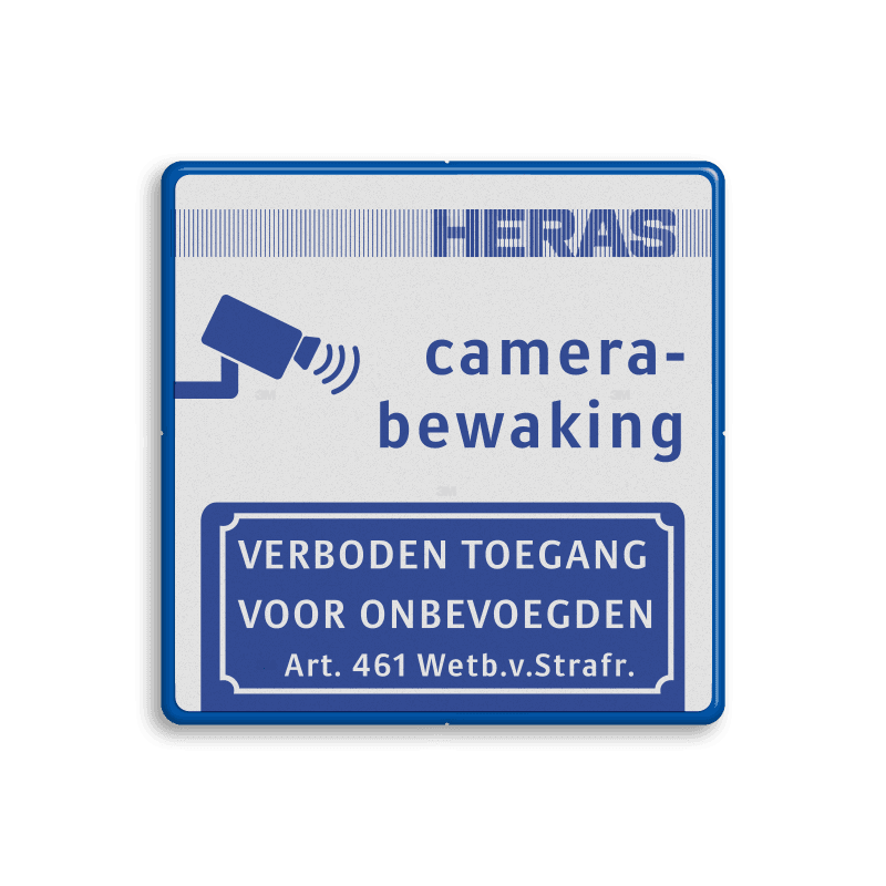 Informatiebord Camerabewaking - Verboden toegang - LOGO (1 kleur)