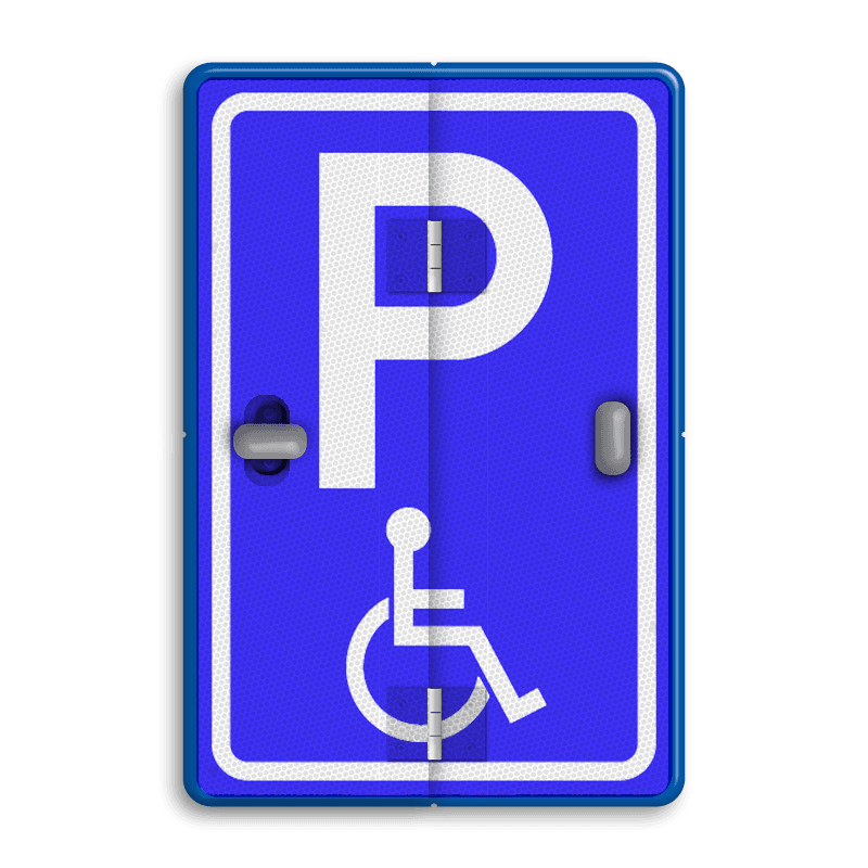 Parkeerbord met klap en 2 verschillende figuraties