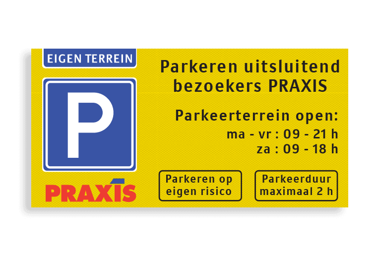 Informatiepaneel 1500x750x2mm ALUMINIUM - 3 kleuren incl. LOGO