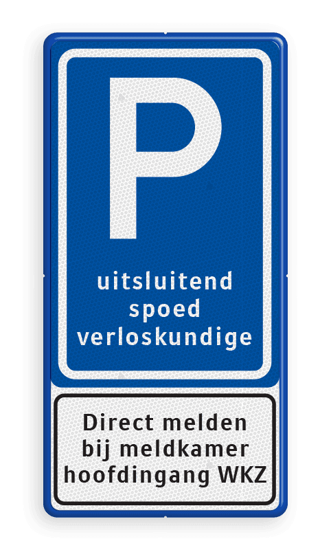 Verkeersbord - SPOED Verloskundige - tekstvlak