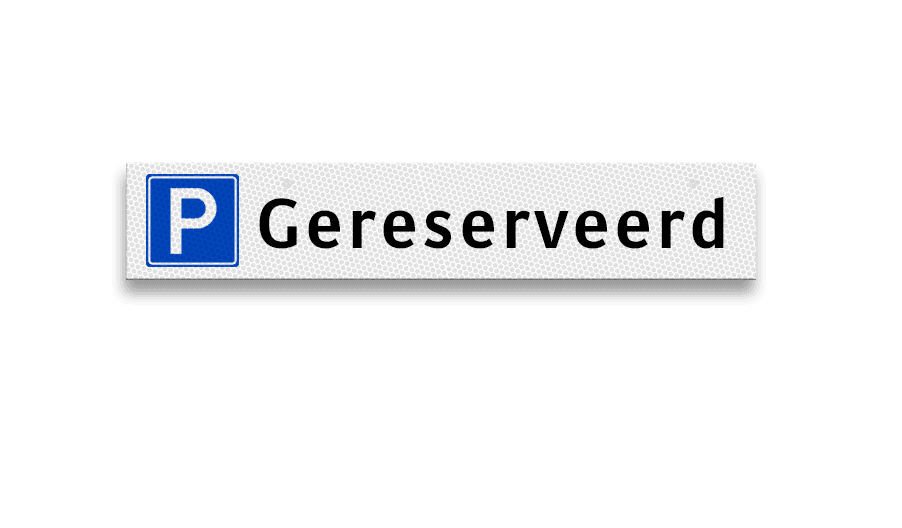 Vlak Parkeerbord 500x100mm E04 met tekst