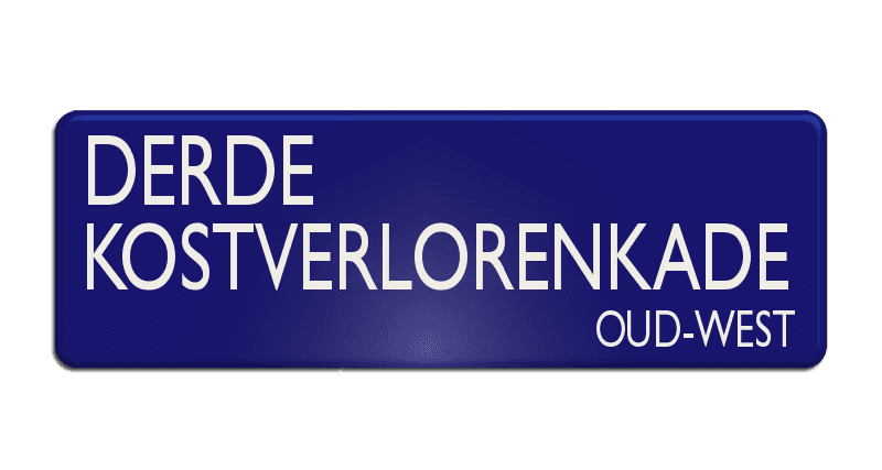 Straatnaambord ALU-DOR  900x300x28mm - 3r - type Amsterdam