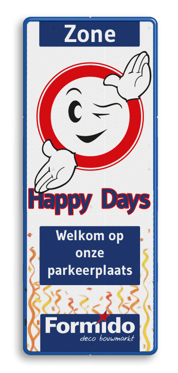 Informatiebord FORMIDO - HAPPY-DAYS - VOL reflecterend