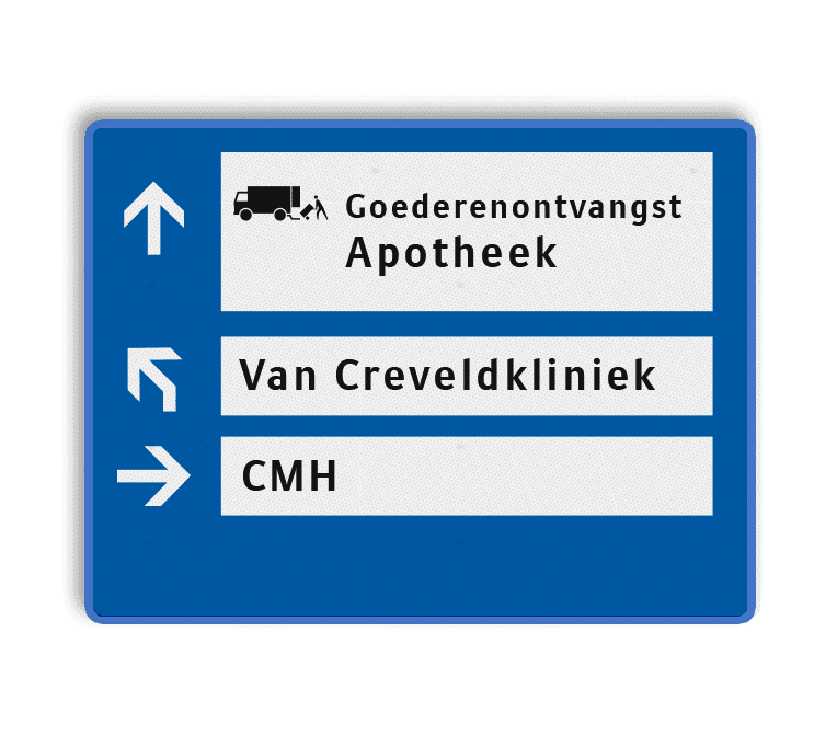 Bewegwijzering 4:3  UMC - 4 bestemming