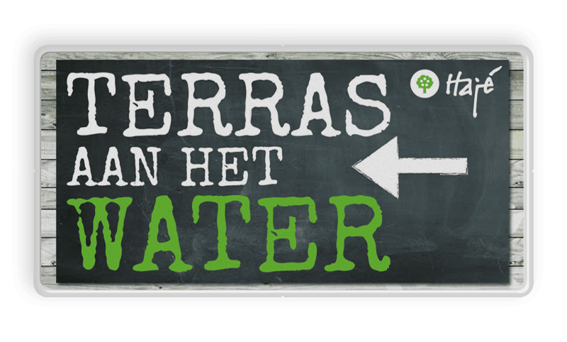 Rechthoekig informatiebord met plattegrond en eigen opdruk