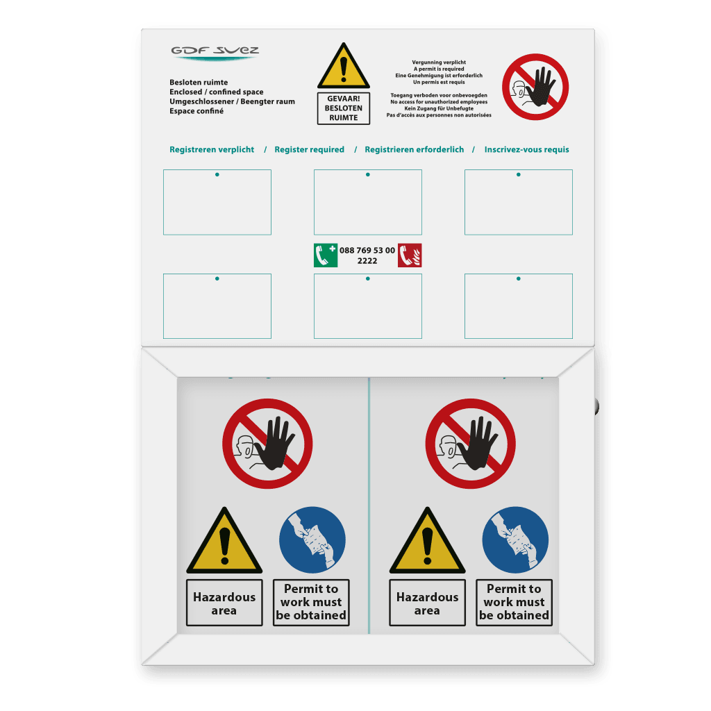 Informatiebord 457x640x35mm met vitrine aluminium met voorruit