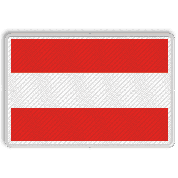 Scheepvaartbord BPR A.1 - Invaart, uitvaart of doorvaart verboden