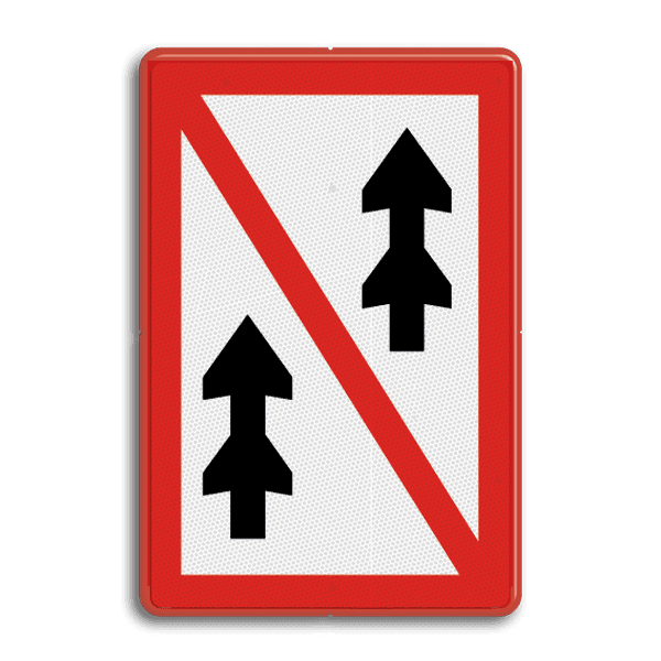 Scheepvaartbord BPR A.3 - Voorbijlopen verboden voor samenstellen onderliing