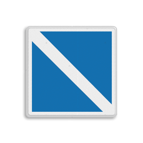 Scheepvaartbord BPR E.11 - Einde van een verbod of een gebod