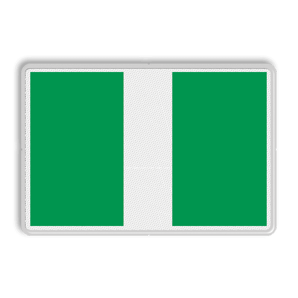 Scheepvaartbord BPR E.1 - Invaart, uitvaart of doorvaart toegestaan
