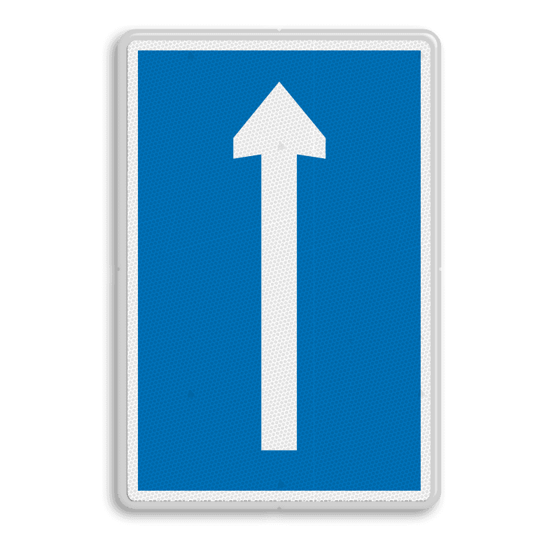 Scheepvaartbord BPR D.3b - Aanbevolen vaarrichting