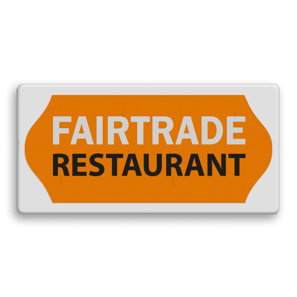 Fairtrade informatiebord - FAIRTRADE RESTAURANT - 400x200mm