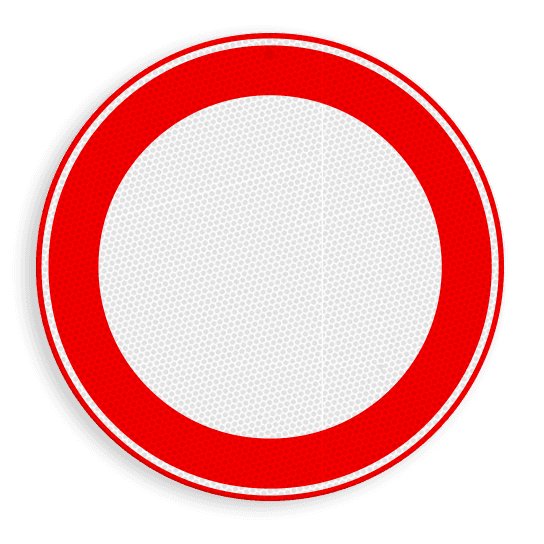 Sticker RVV C1 voor verkeersbord - zonder interieur