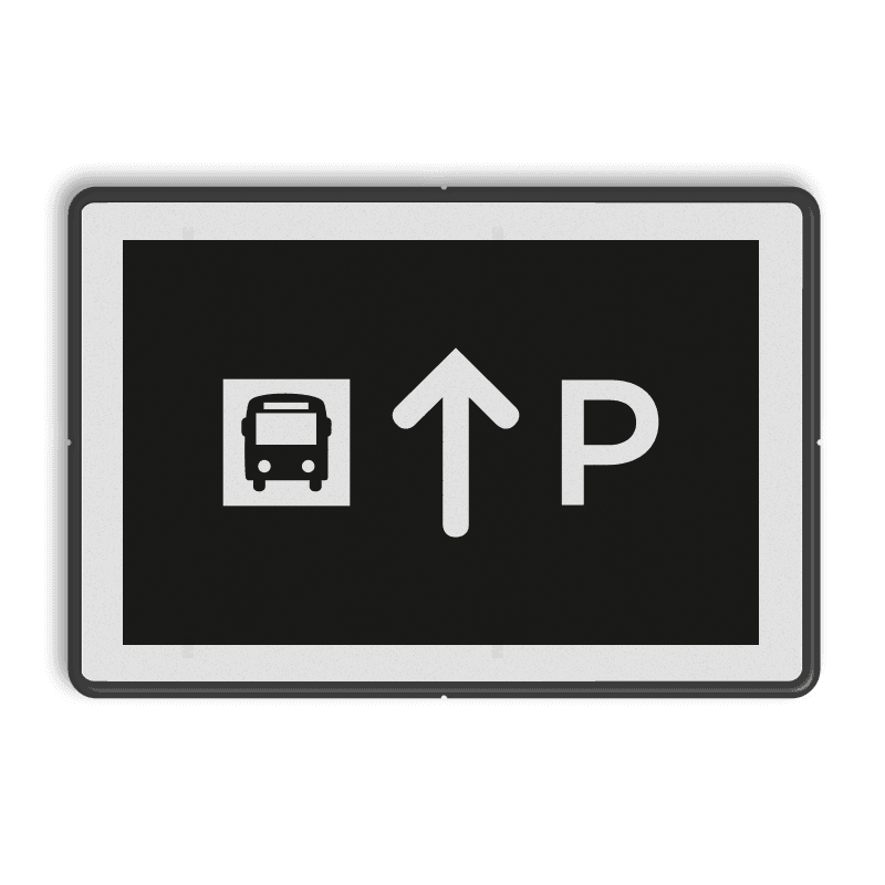 Verwijsbord zwart/wit - Route - Bataviastad