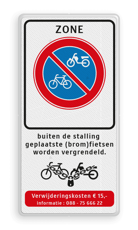 Verkeersbord E serie - fietsparkeren - zone