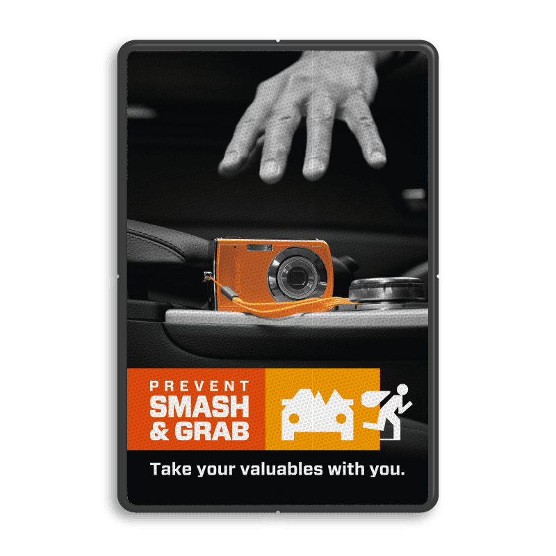 Campagnebord reflecterend - SMASH & GRAB - 002 Camera