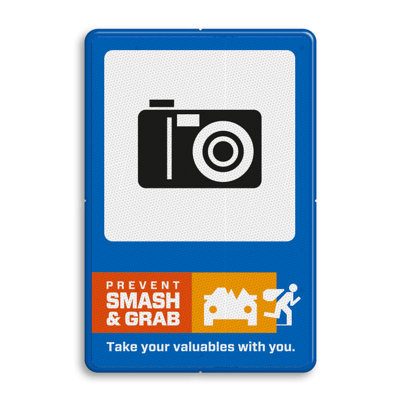 Campagnebord reflecterend - SMASH & GRAB - 002 Camera - icon