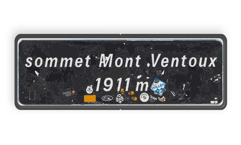 Informatiebord sommet Mont Ventoux - reflecterend
