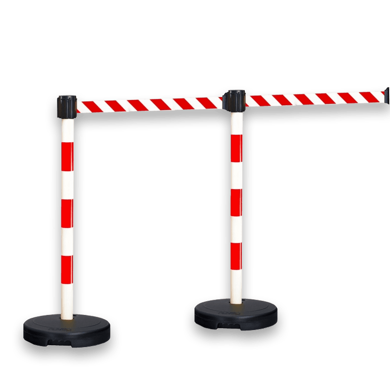 Afzetpaal met 3 meter lint (50mm hoog)