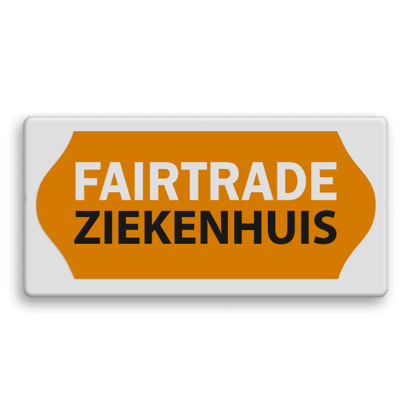 Fairtrade informatiebord - FAIRTRADE ZIEKENHUIS - 400x200mm