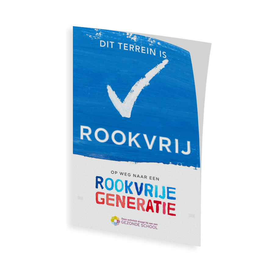 Zelfklevende sticker Rookvrij, gezonde school - Op weg naar een Rookvrije Generatie
