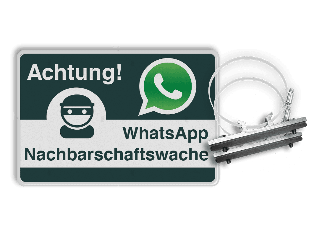 WhatsApp Schild standard inklusief befestigung fuhr rohrpfost Ø156-232mm