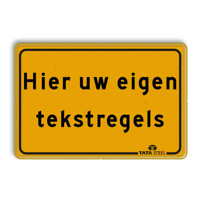 Tekstbord - TATA Steel - Werk in uitvoering