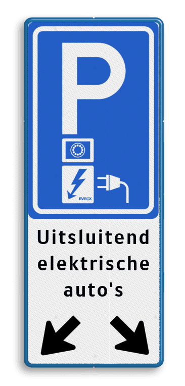 Parkeerbord elektrische voertuigen + pijlen - Greenflux