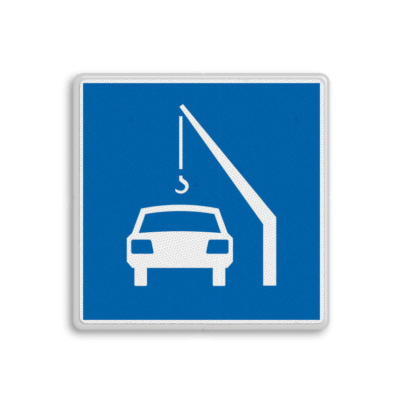 Scheepvaartbord BPR E.7.1 - Toestemming te meren voor het van of aan boord zetten van een auto