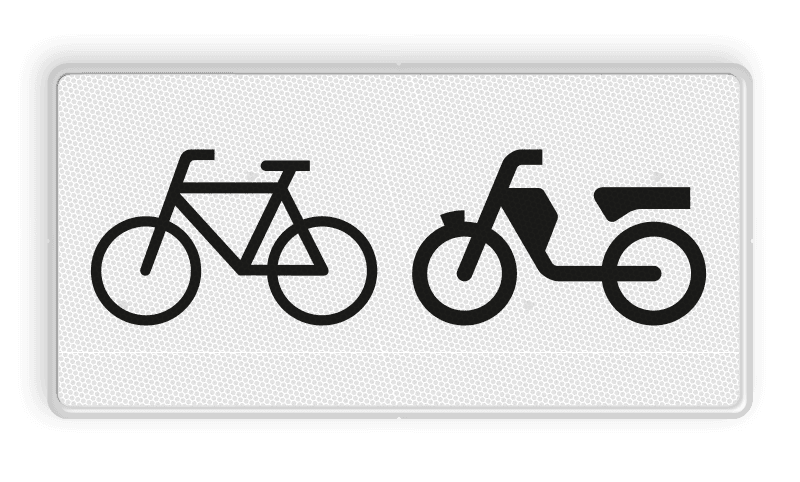 Verkeersbord RVV OB04 - Onderbord - Geldt alleen voor (brom)fietsers
