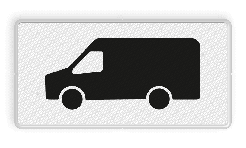 Verkeersbord RVV OB25 - Onderbord - Geldt alleen voor transporter bus